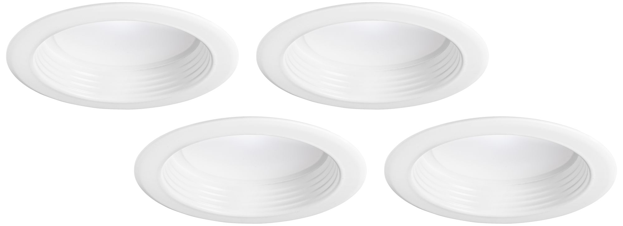 Tesler 4" White Smooth or Baffle LED Retrofit Trims 4-Pack