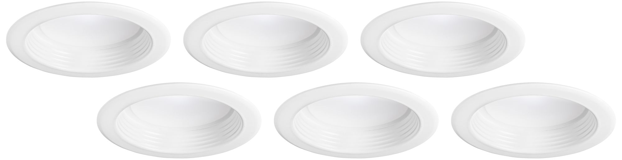Tesler 4" White Smooth or Baffle LED Retrofit Trims 6-Pack