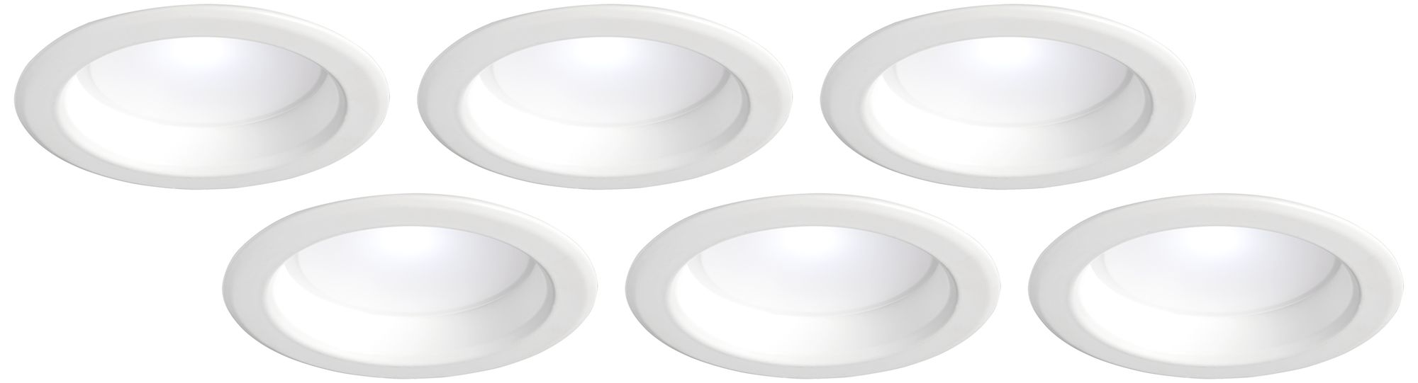Tesler 4" Plain White 10 Watt LED Retrofit Downlights 6-Pack