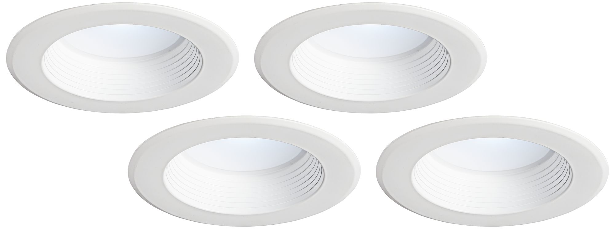 Tesler 5"/6" White Baffle 16W LED Retrofit Trims 4-Pack