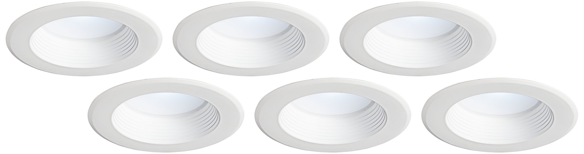 Tesler 5"/6" Baffle 16 Watt LED Retrofit Trims 6-Pack