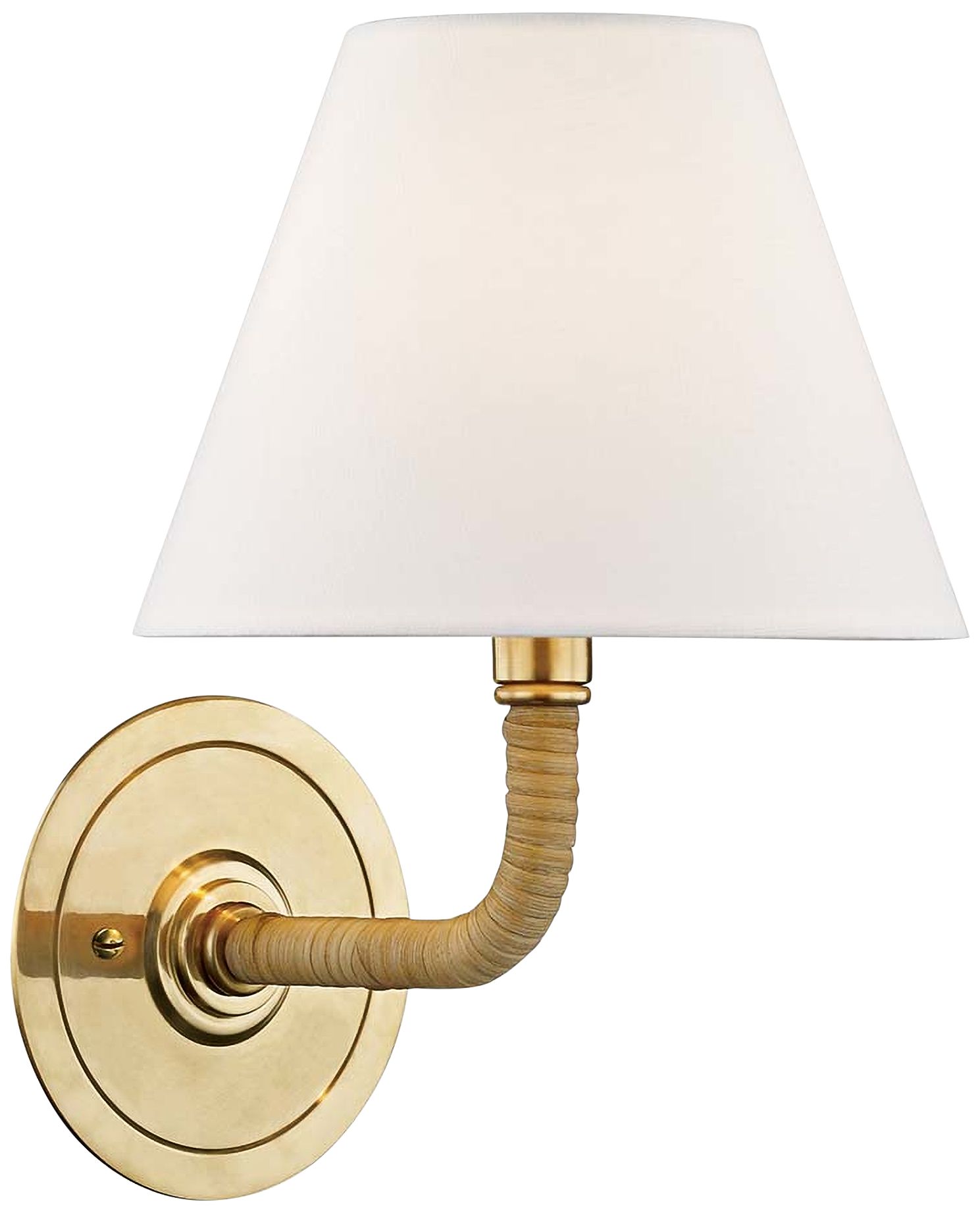 Hudson Valley Curves No.1 11 1/4"H Aged Brass Wall Sconce