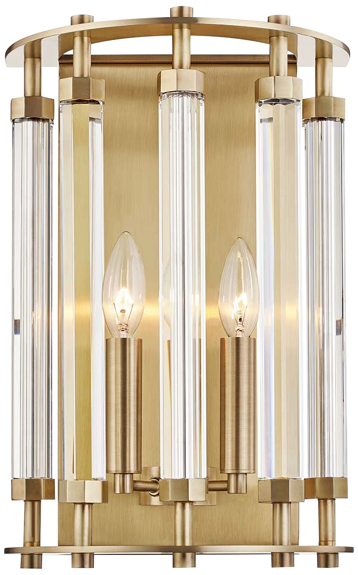 Hudson Valley Haddon 15 1/2" High Aged Brass Wall Sconce