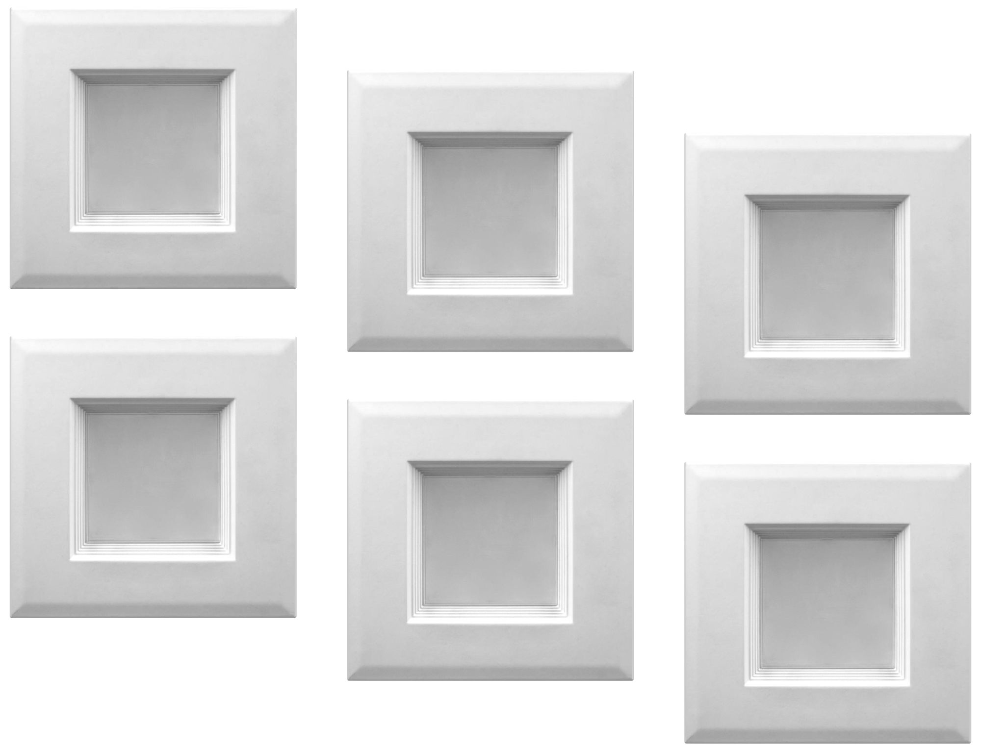Tesler 4" White 10 Watt LED JA8 Retrofit Baffle Trims 6-Pack