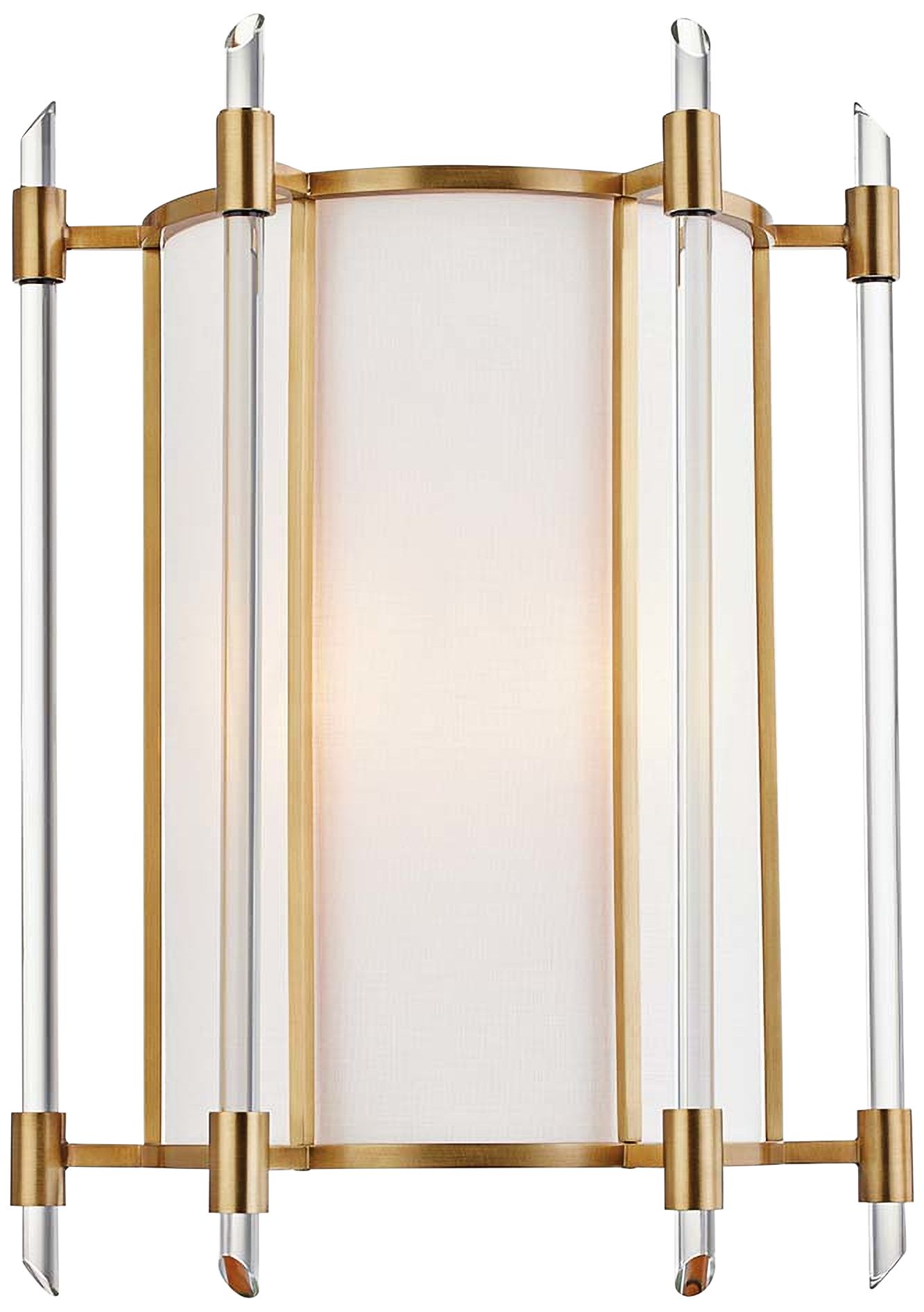 Hudson Valley Delancey 15" High Aged Brass Wall Sconce