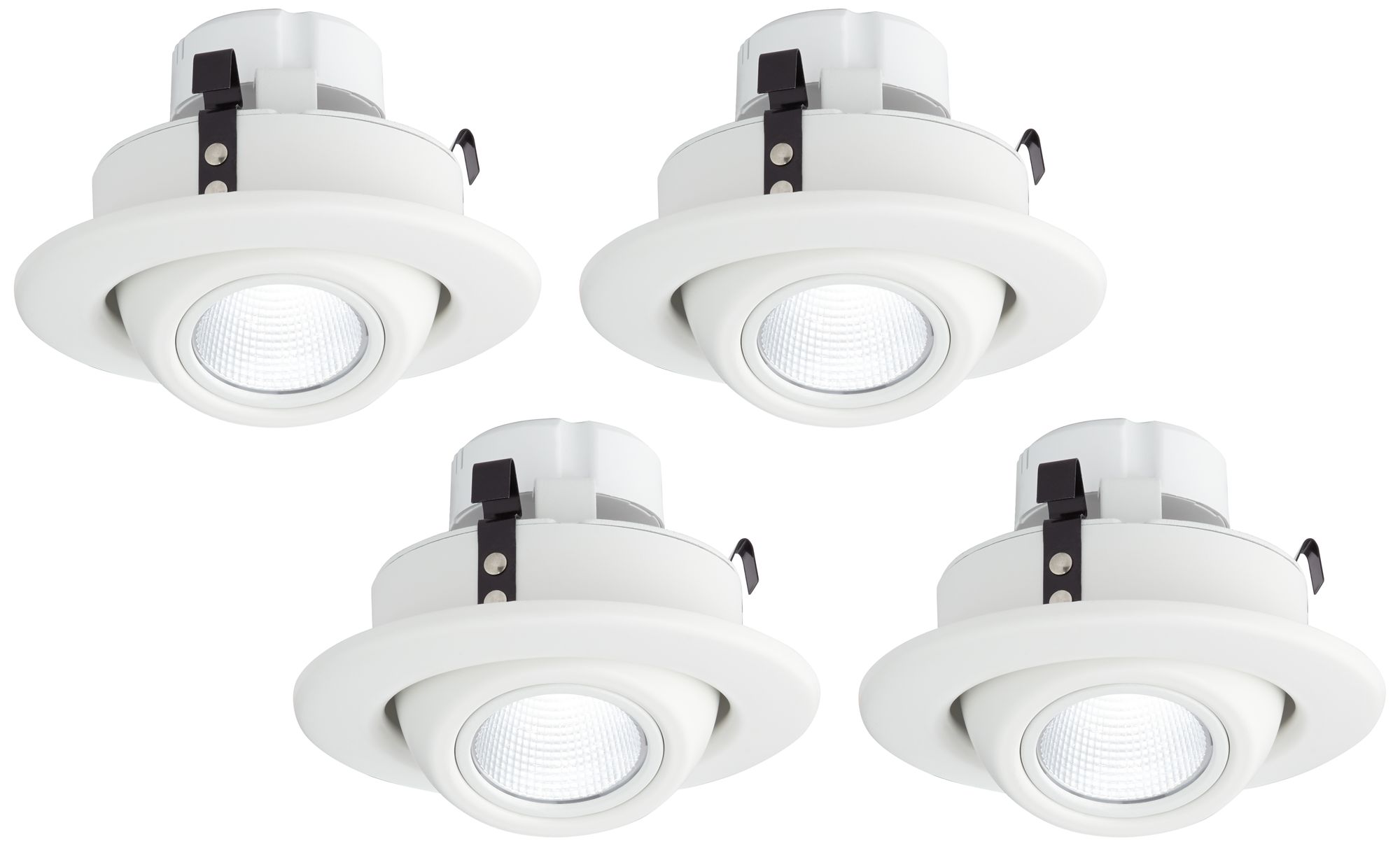 Tesler 4" White Eyeball 10 Watt LED Retrofit Trims 4-Pack