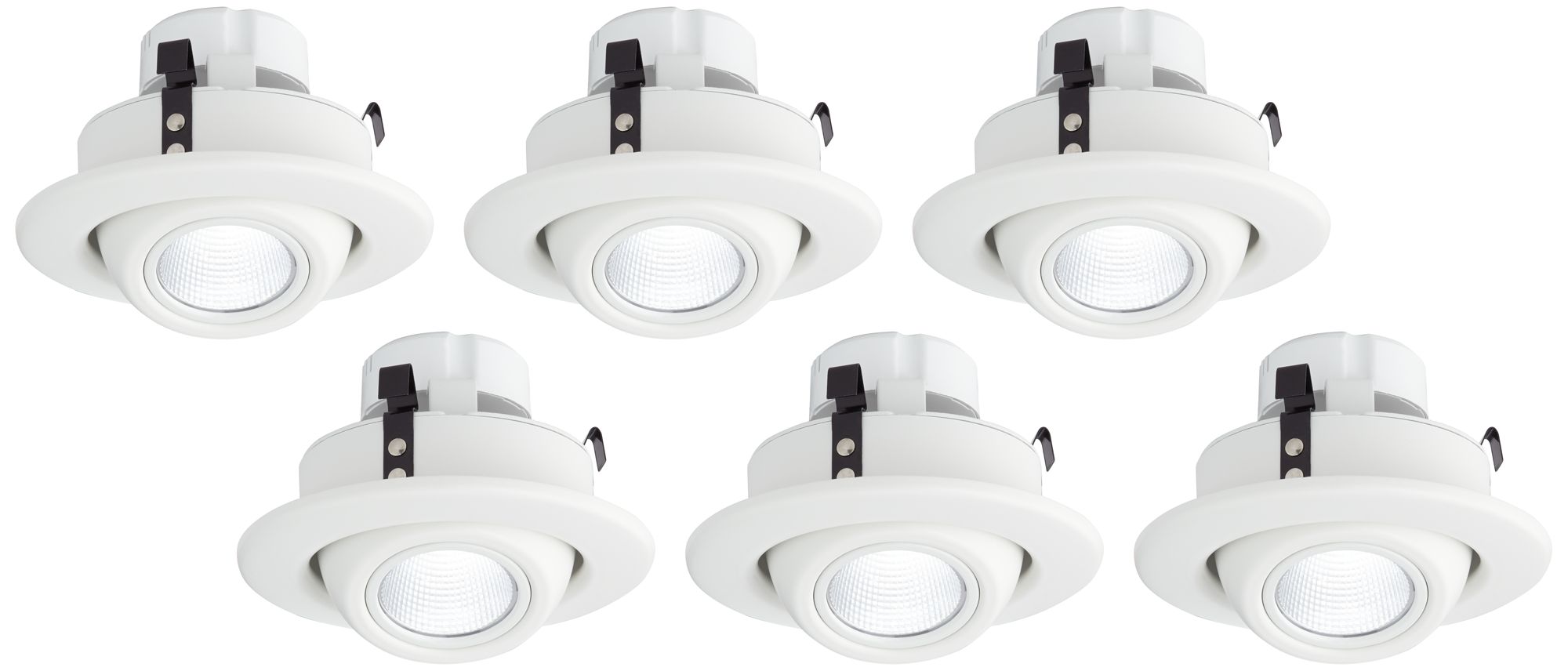 Tesler 4" White Eyeball 10 Watt LED Retrofit Trims 6-Pack