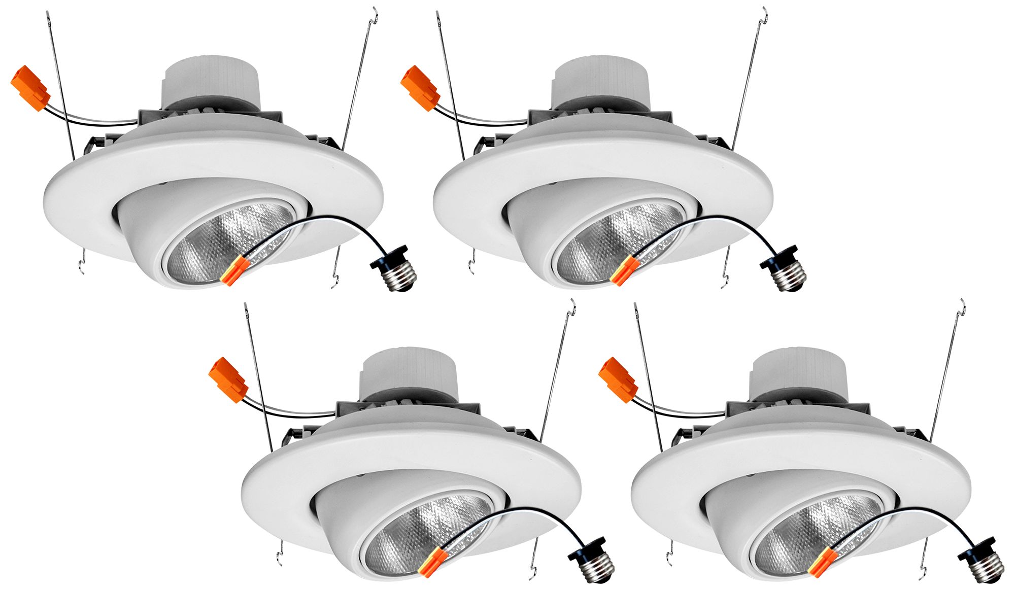 Tesler 5"/6" Eyeball 19 Watt LED Retrofit Trims 4-Pack
