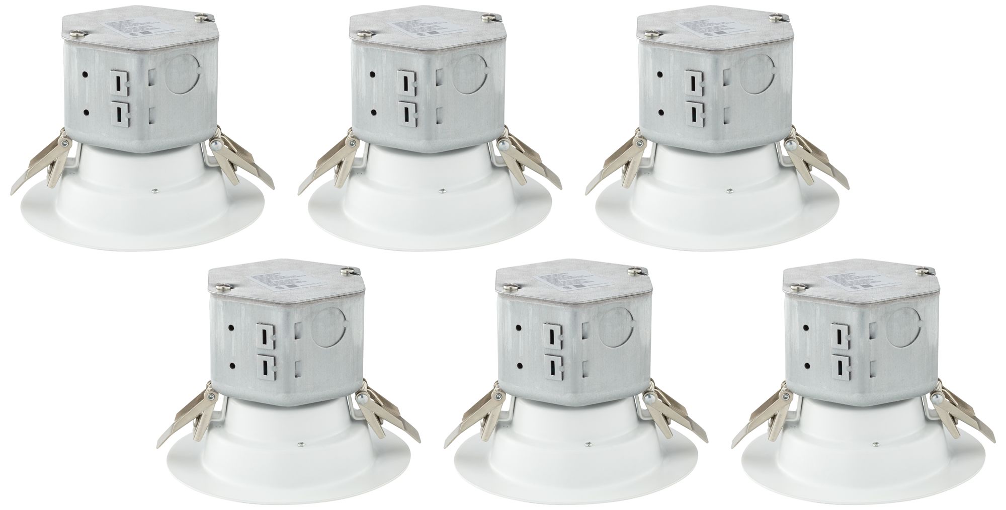Tesler Canless 4" White 10W LED Retrofit Trims 6-Pack