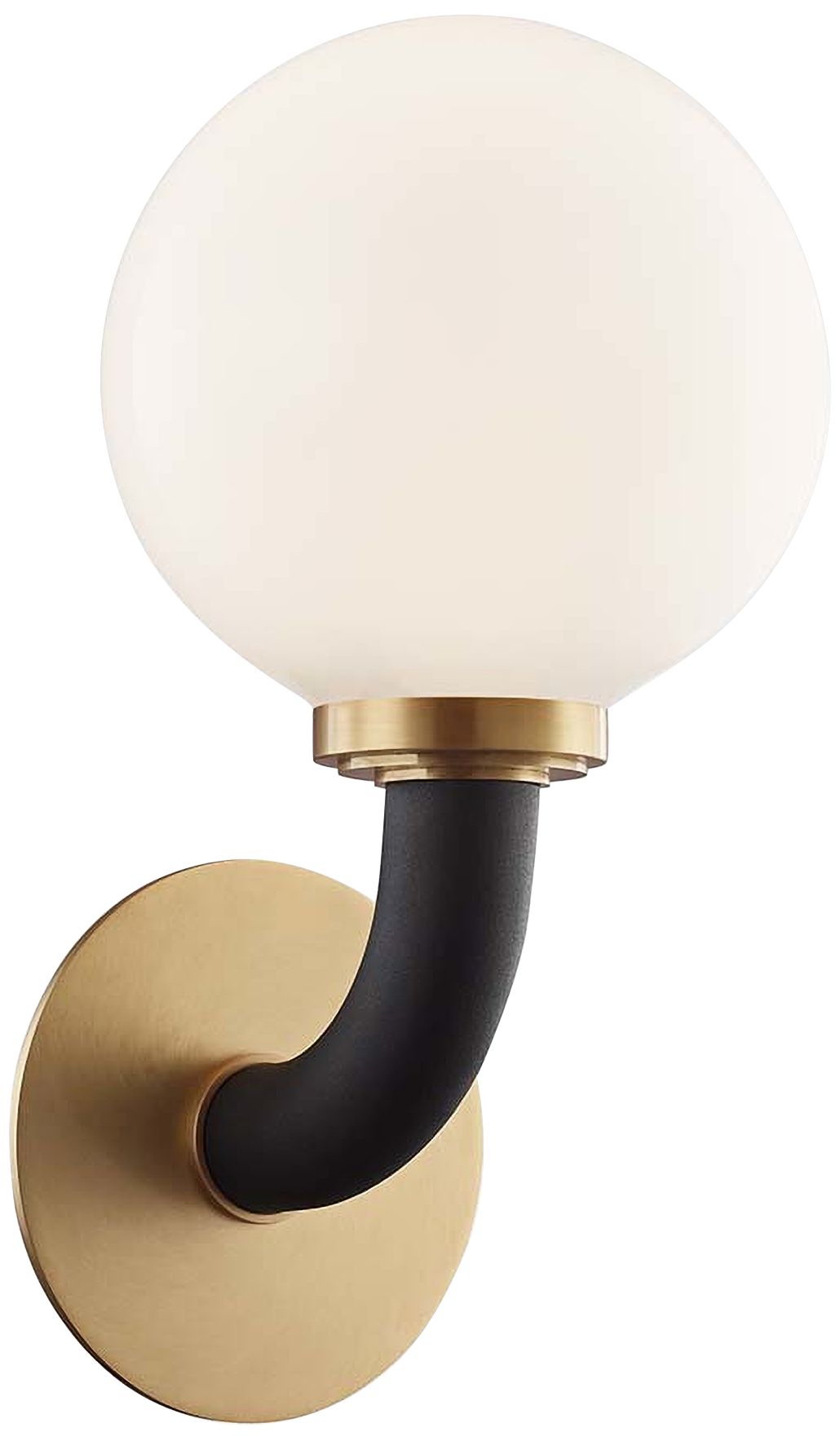 Hudson Valley Werner 15"H Aged Brass and Black Wall Sconce