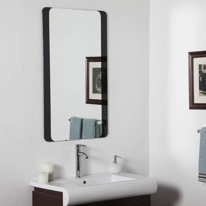 Bathroom Wall Mirror 73f44 Lamps Plus, Framed Bathroom Mirrors Nz