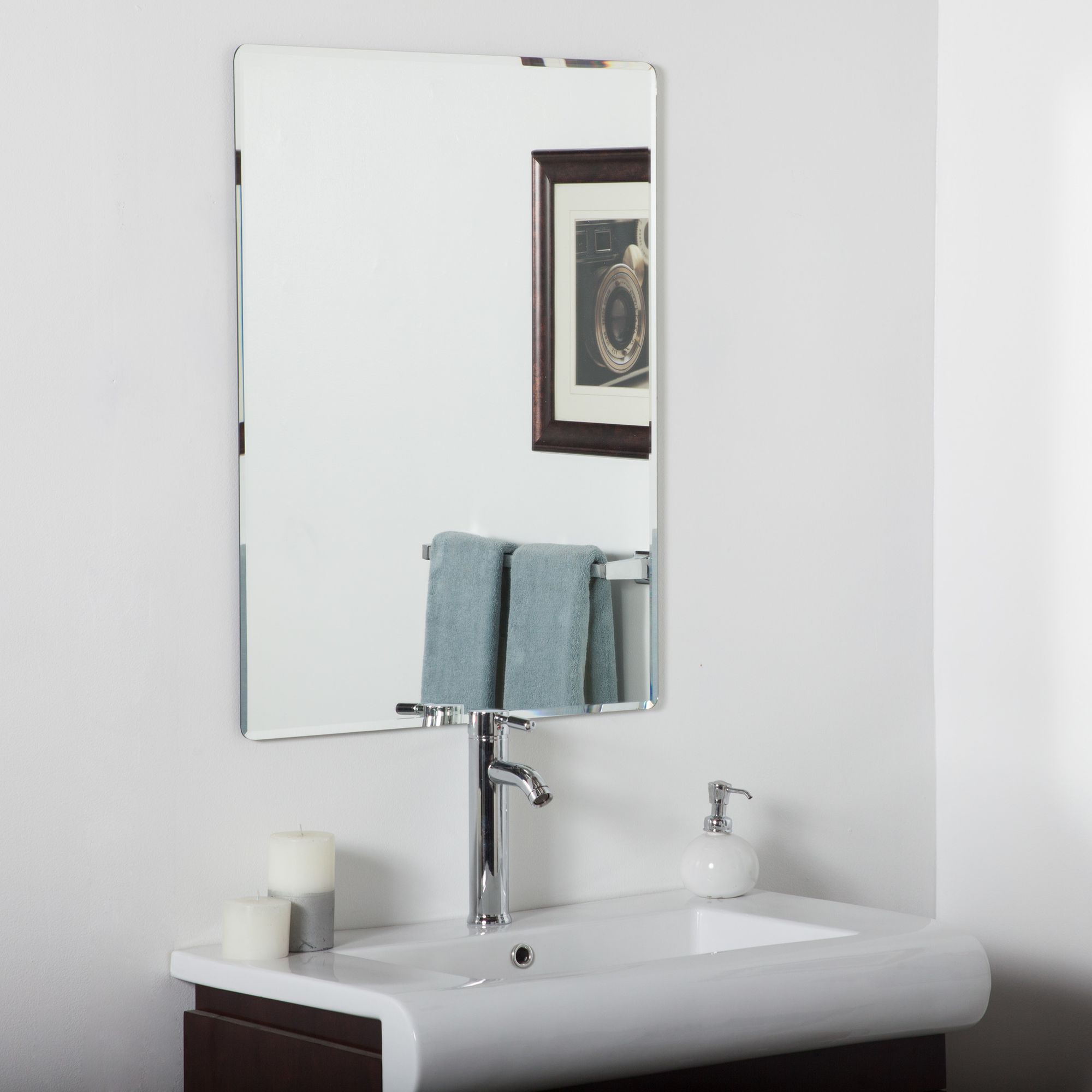 Vera 23 1/2" x 31 Rectangular Frameless Wall Mirror