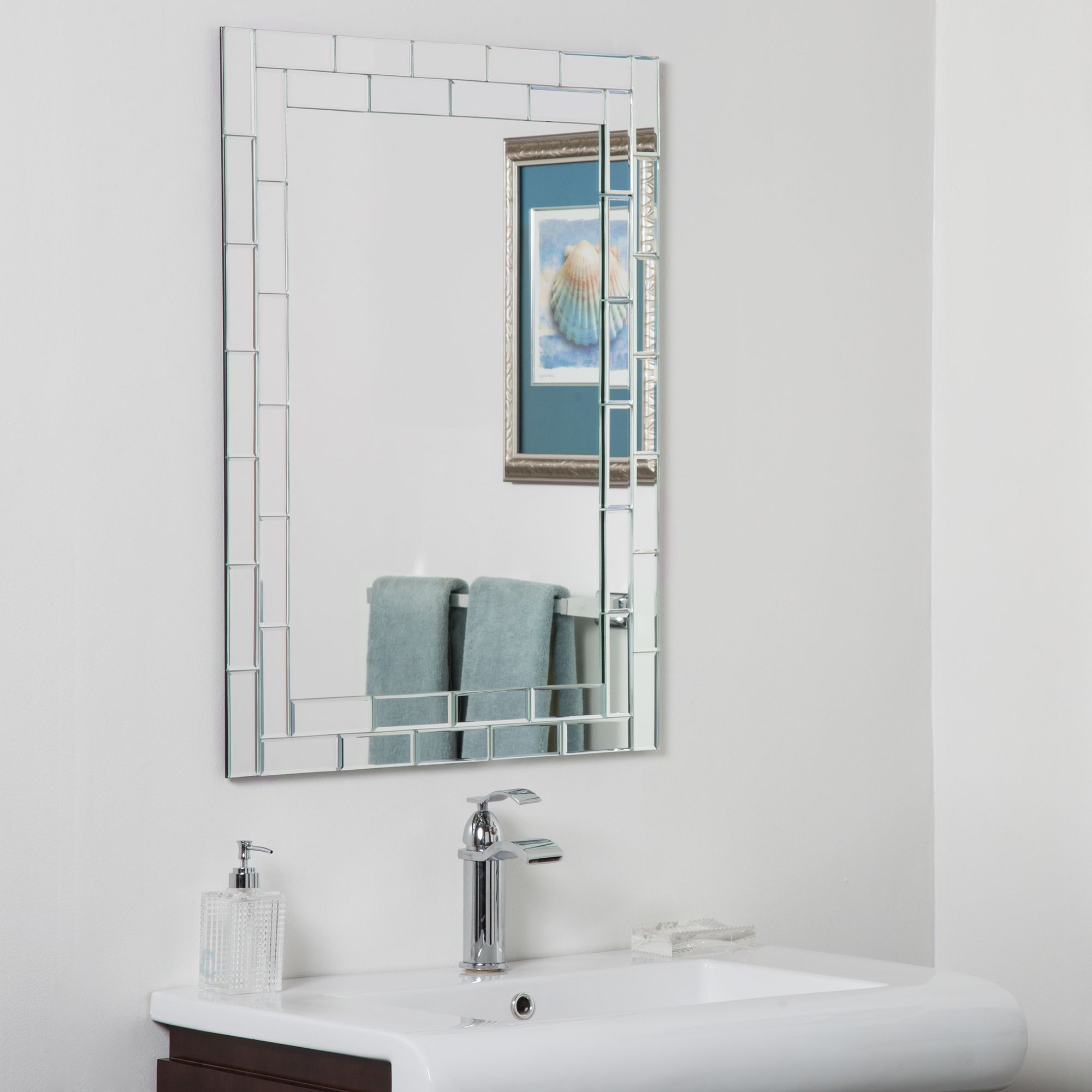 frameless vanity mirror