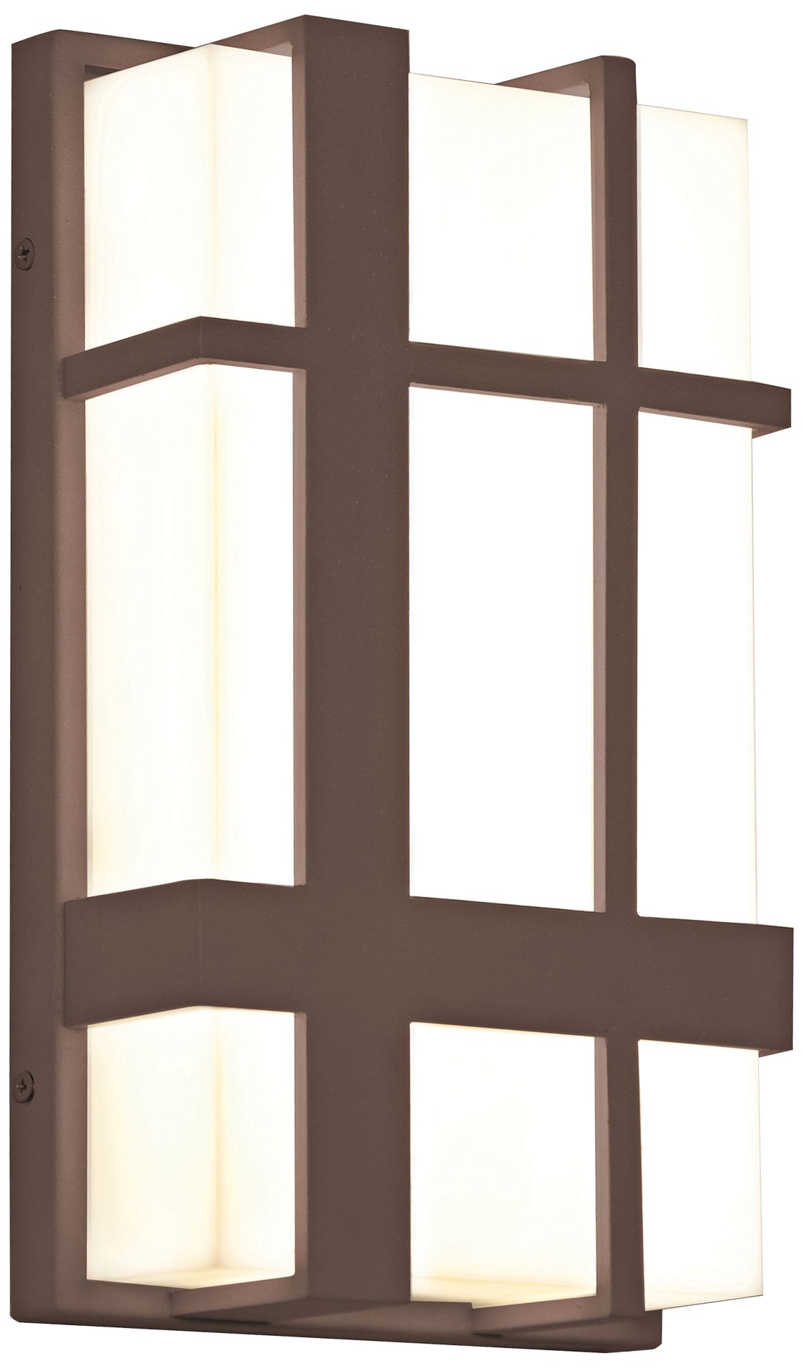 Max 12" High Textured Bronze LED Outdoor Wall Light