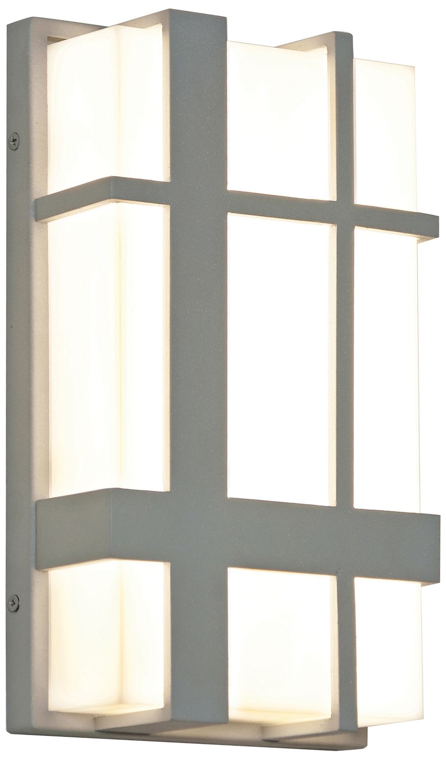 Max 12" High Textured Gray LED Outdoor Wall Light