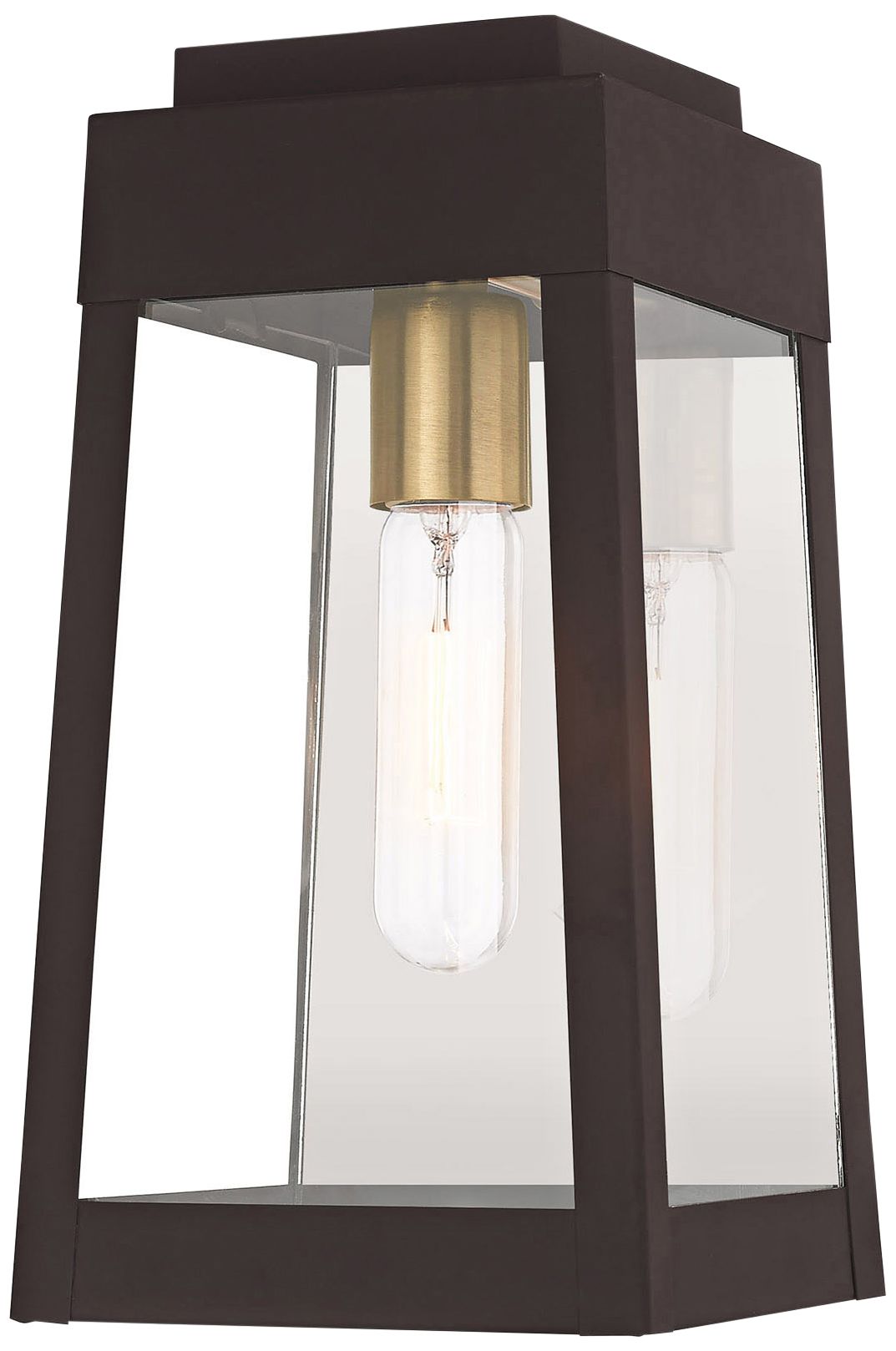 Oslo 12" High Bronze Outdoor Lantern Wall Light