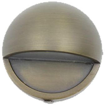 Goalie 3 1/4" Wide Round Bronze Surface Step Light