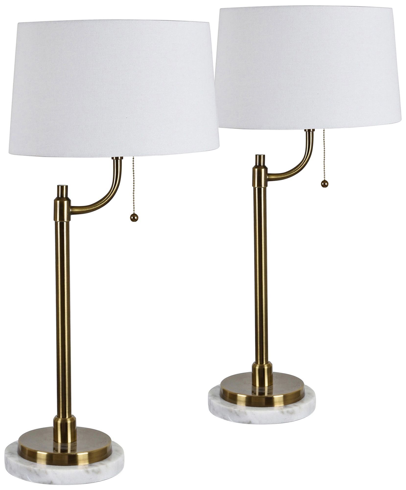 Crestview Collection Nash Honey Brass Table Lamps Set of 2