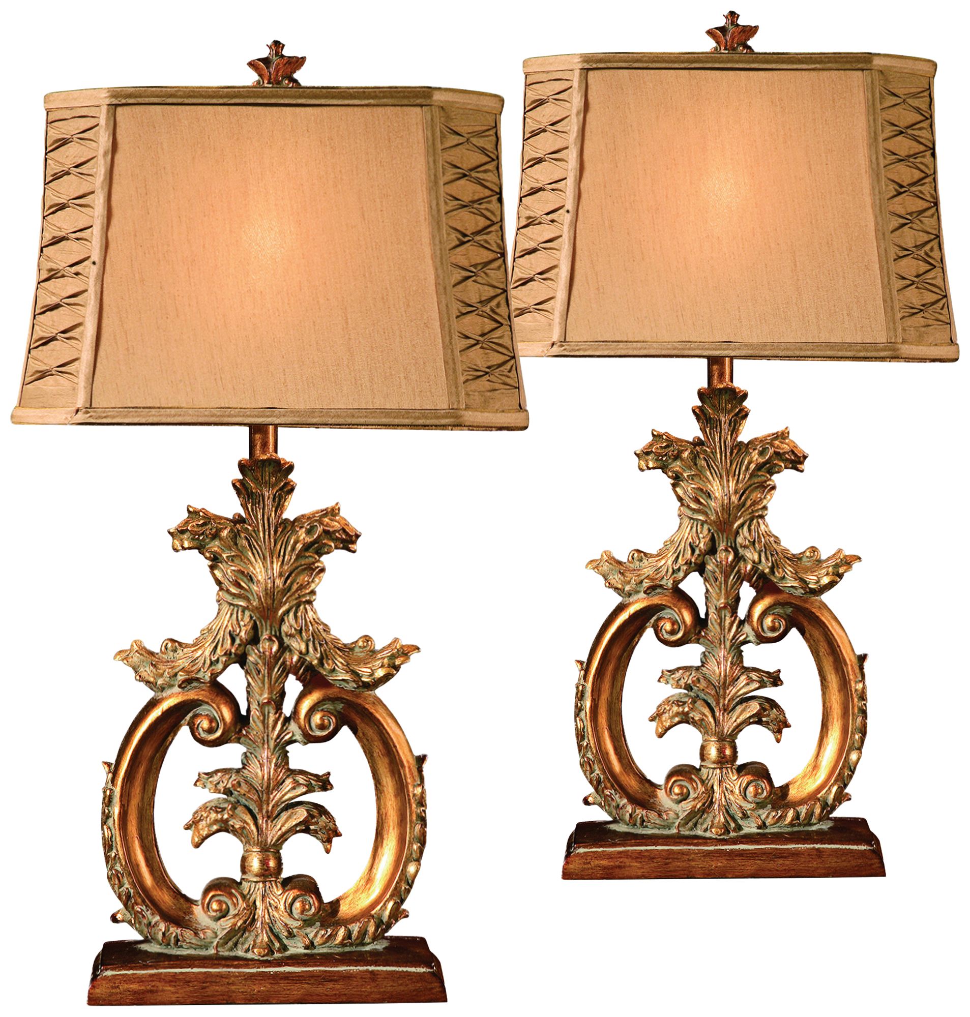 Crestview Collection Aria Sculptural Table Lamps Set of 2