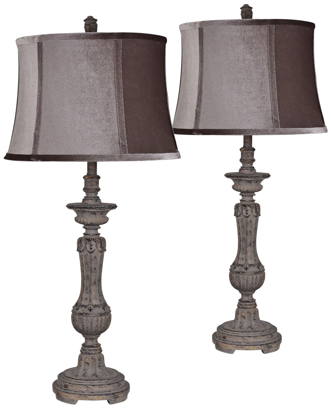 Carissa Antique Gold Stone Table Lamps Set of 2