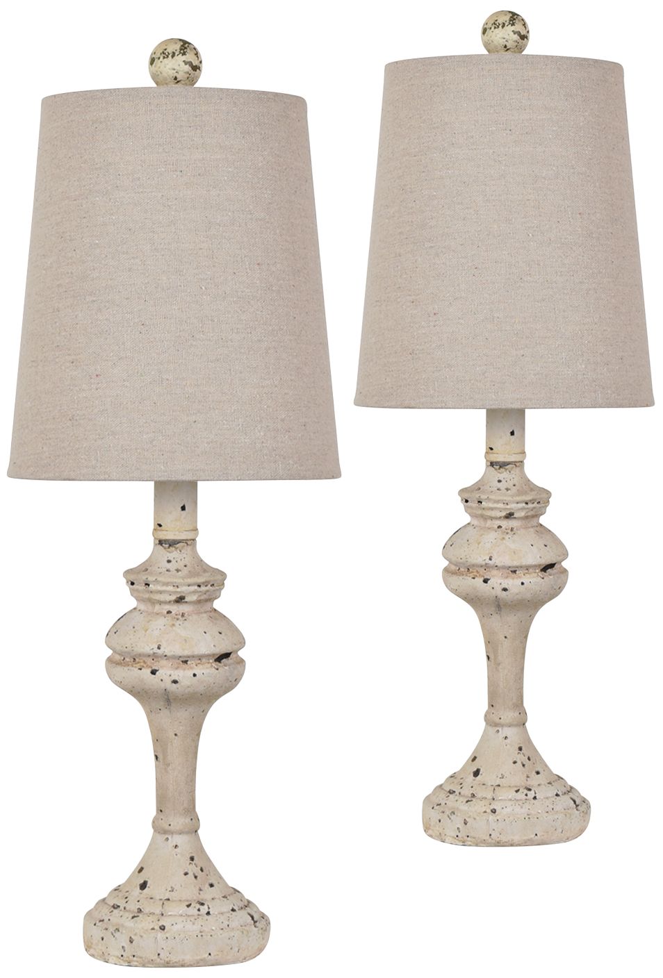 Nicolle Antique Stone Accent Table Lamps Set of 2