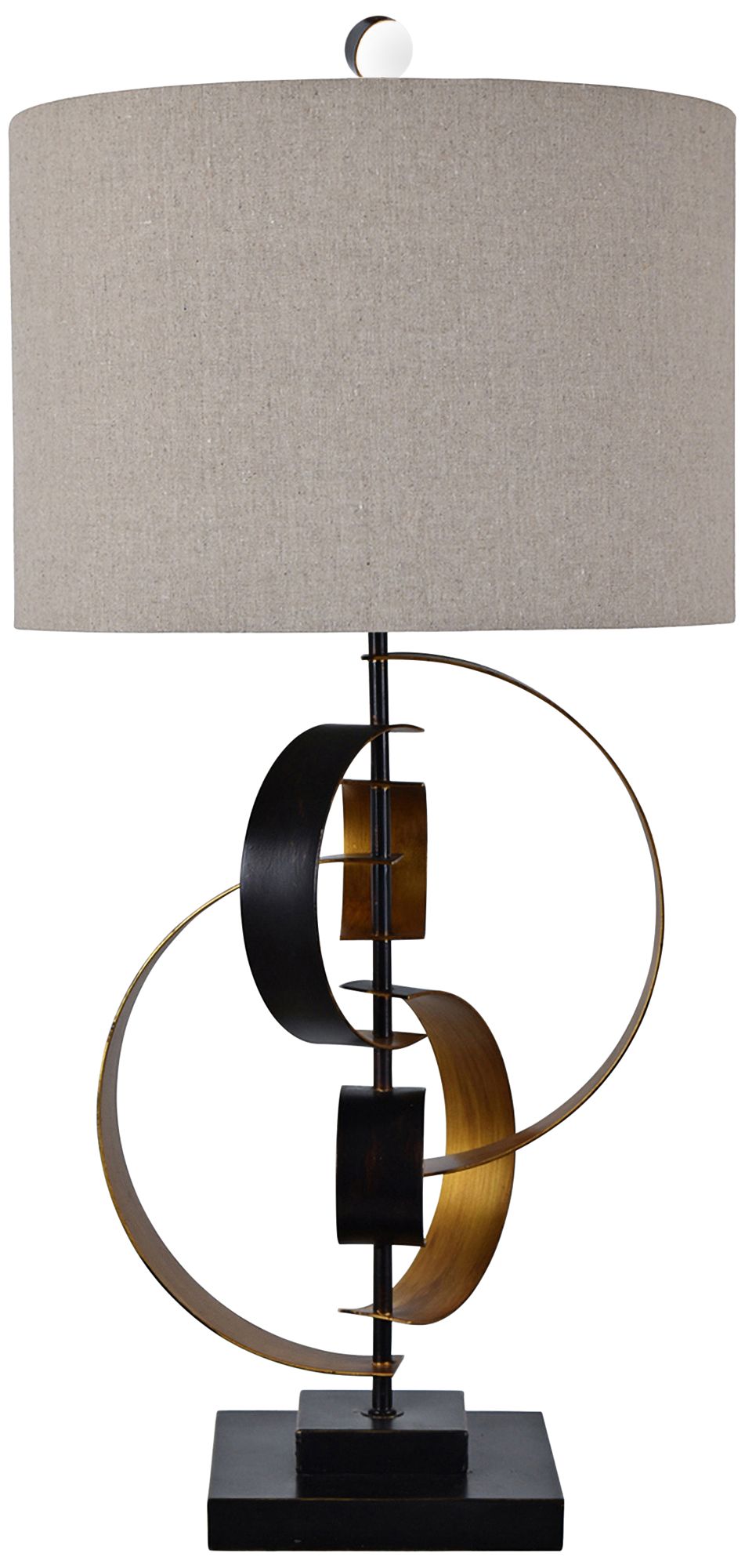 Bentley Dark Bronze and Gold Free Form Sculpture Table Lamp