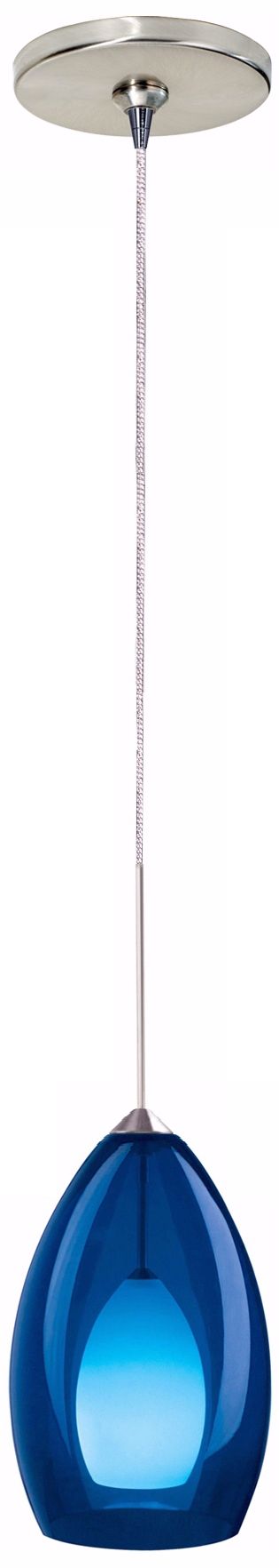 Fire 4 1/2" Wide Cobalt Glass Freejack Mini Pendant Light