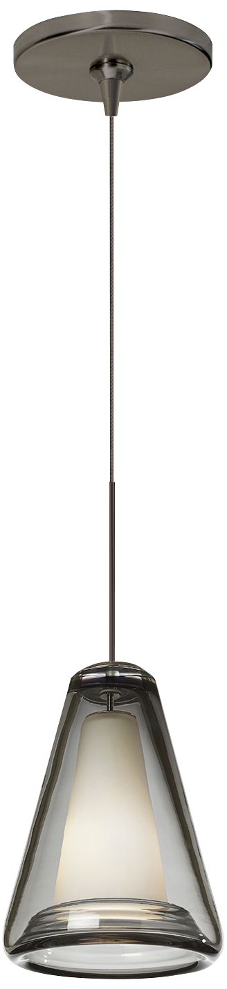 Billow 5" Wide Smoke Glass Bronze Freejack Mini Pendant