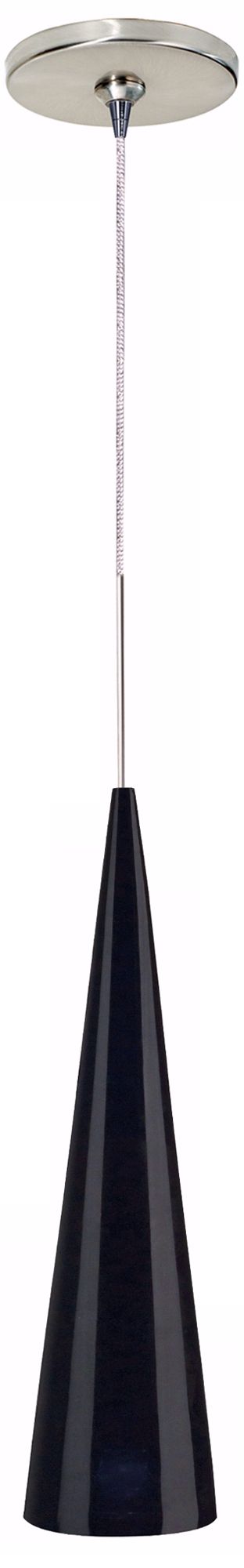 Pinnacle 3" Wide Small Black Glass Freejack Mini Pendant