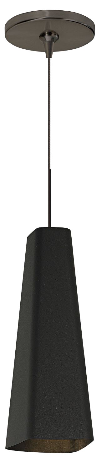 Rhonan 4 1/2" Wide Textured Black Freejack Mini Pendant