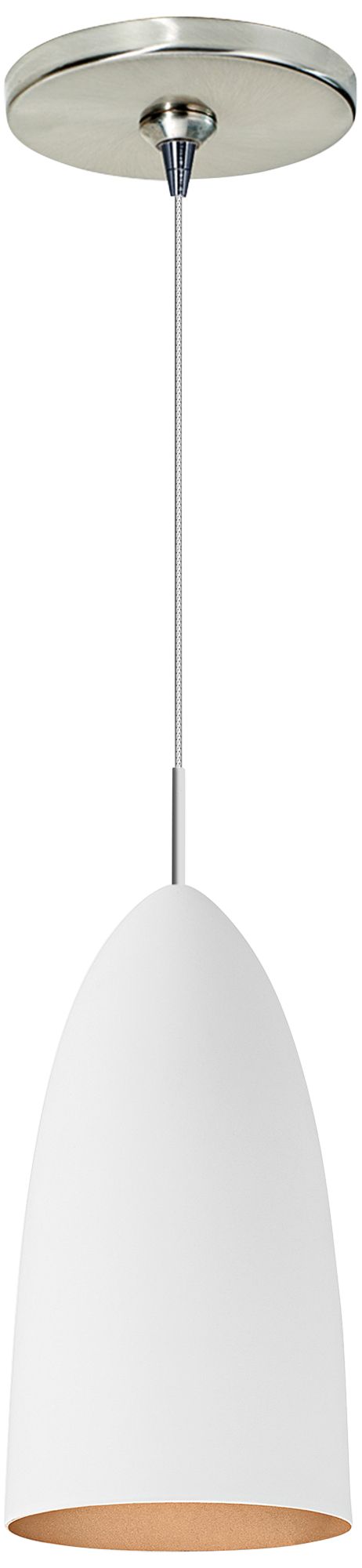 Mini-Signal 4" Wide Rubberized White Freejack Mini Pendant