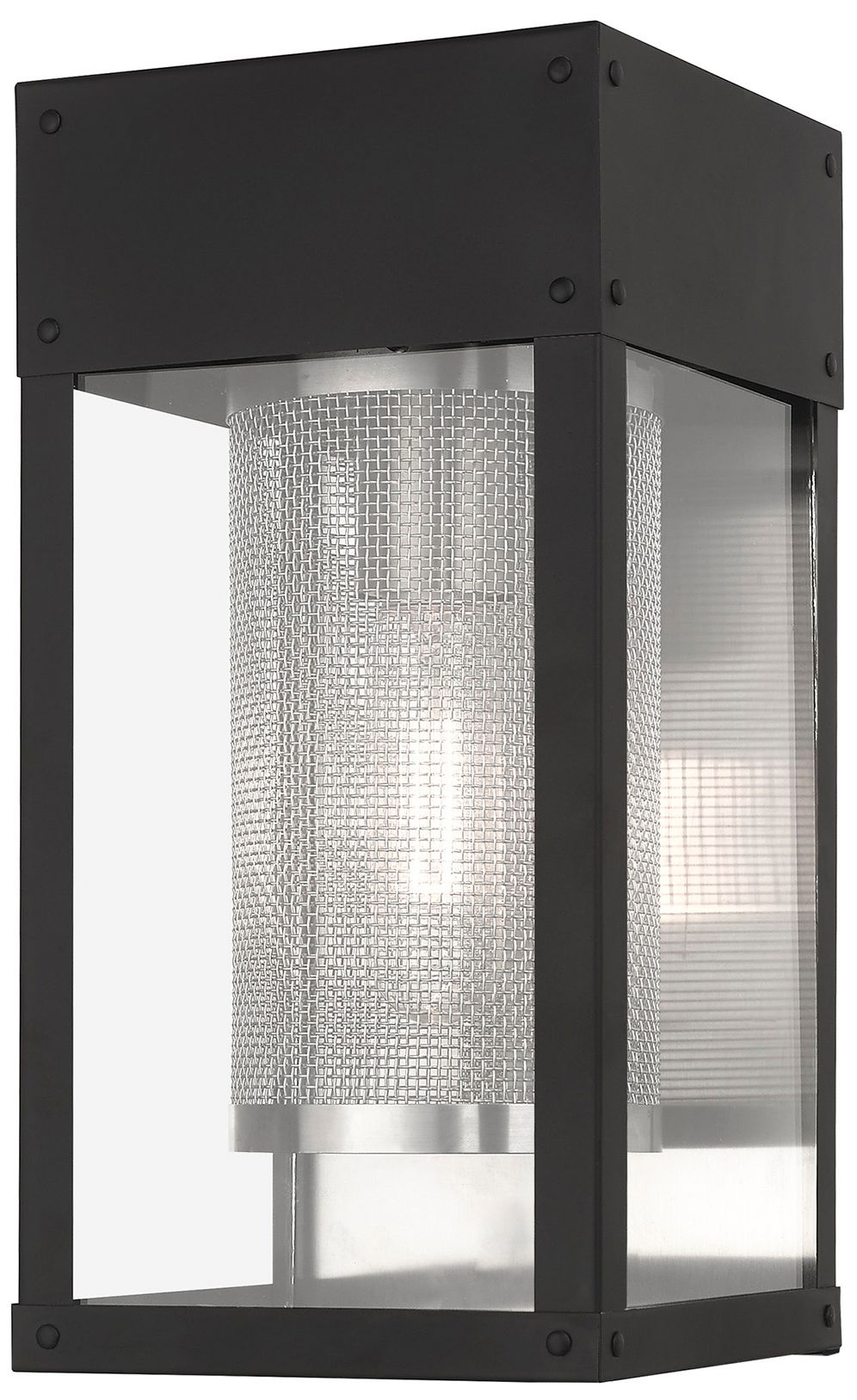 Franklin 12" High Black Outdoor Lantern Wall Light