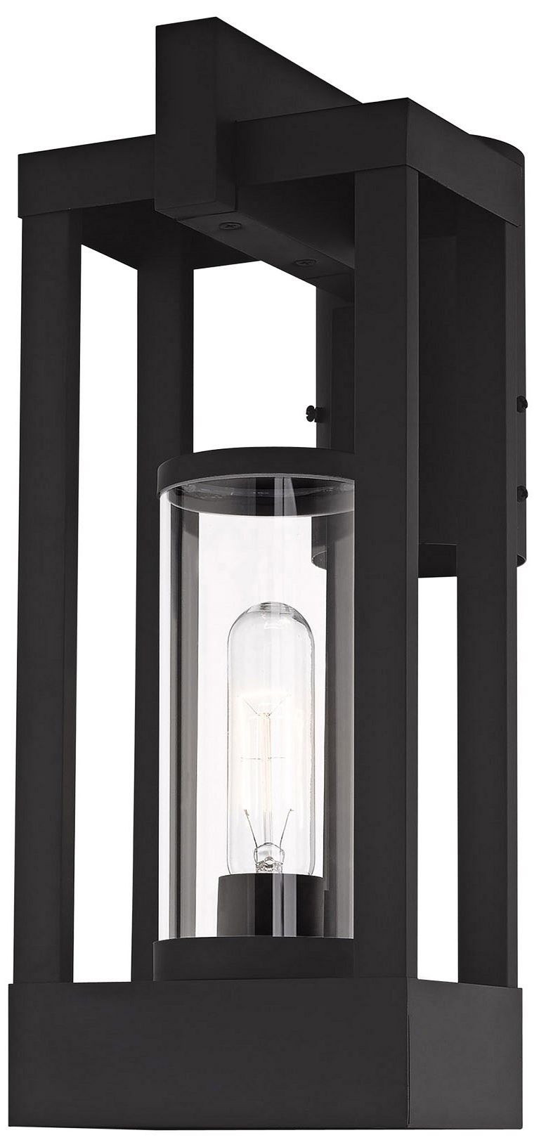 Delancey 15 1/4" High Black Outdoor Lantern Post Light