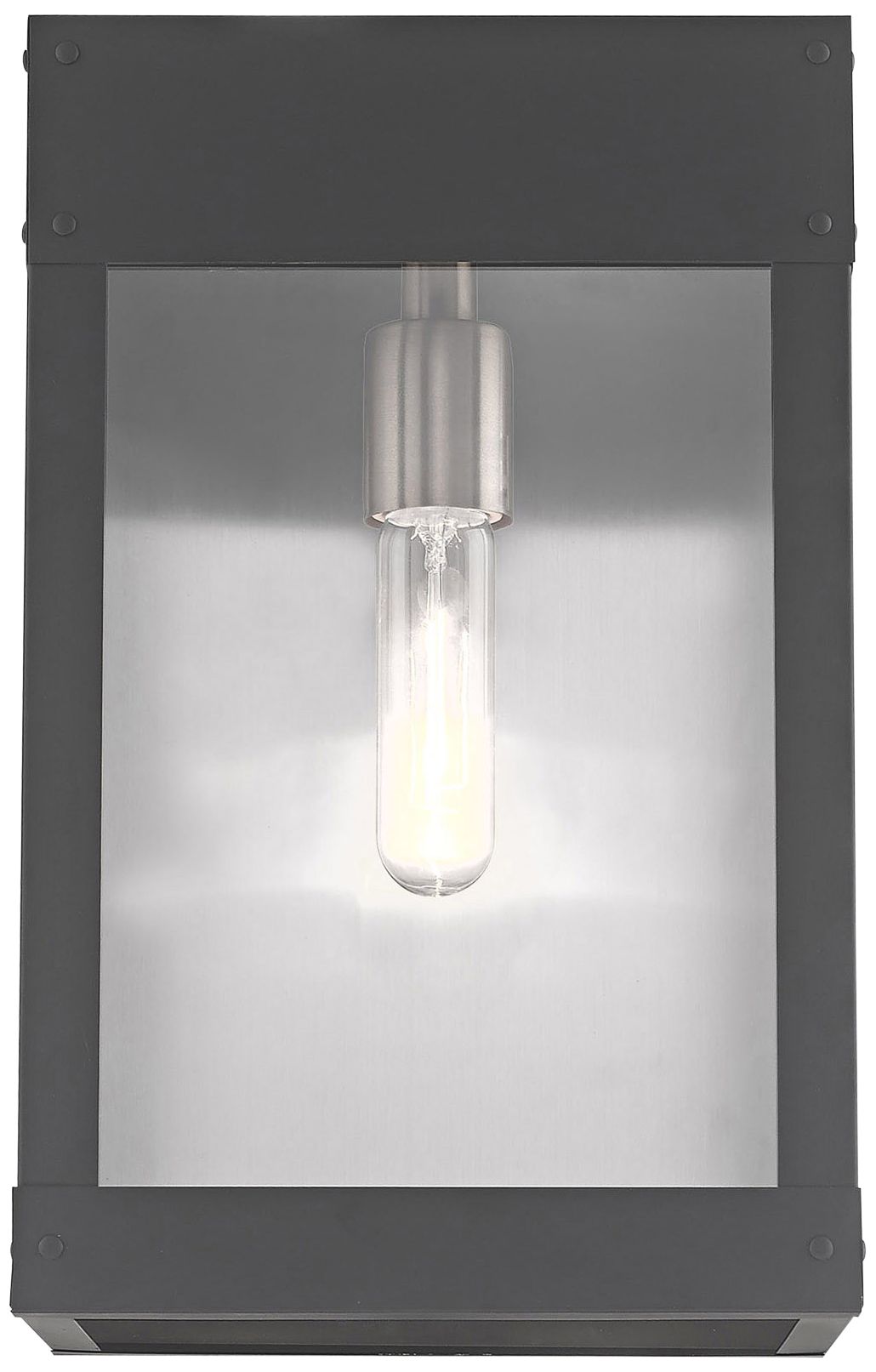 Barrett 13"H Scandinavian Gray Outdoor Lantern Wall Light