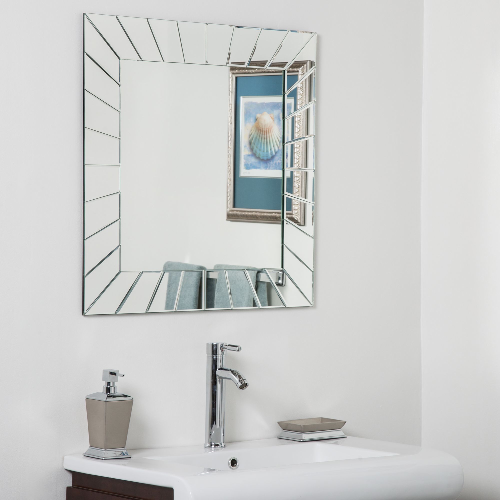 Norway 27 1/2" Square Frameless Bathroom Wall Mirror