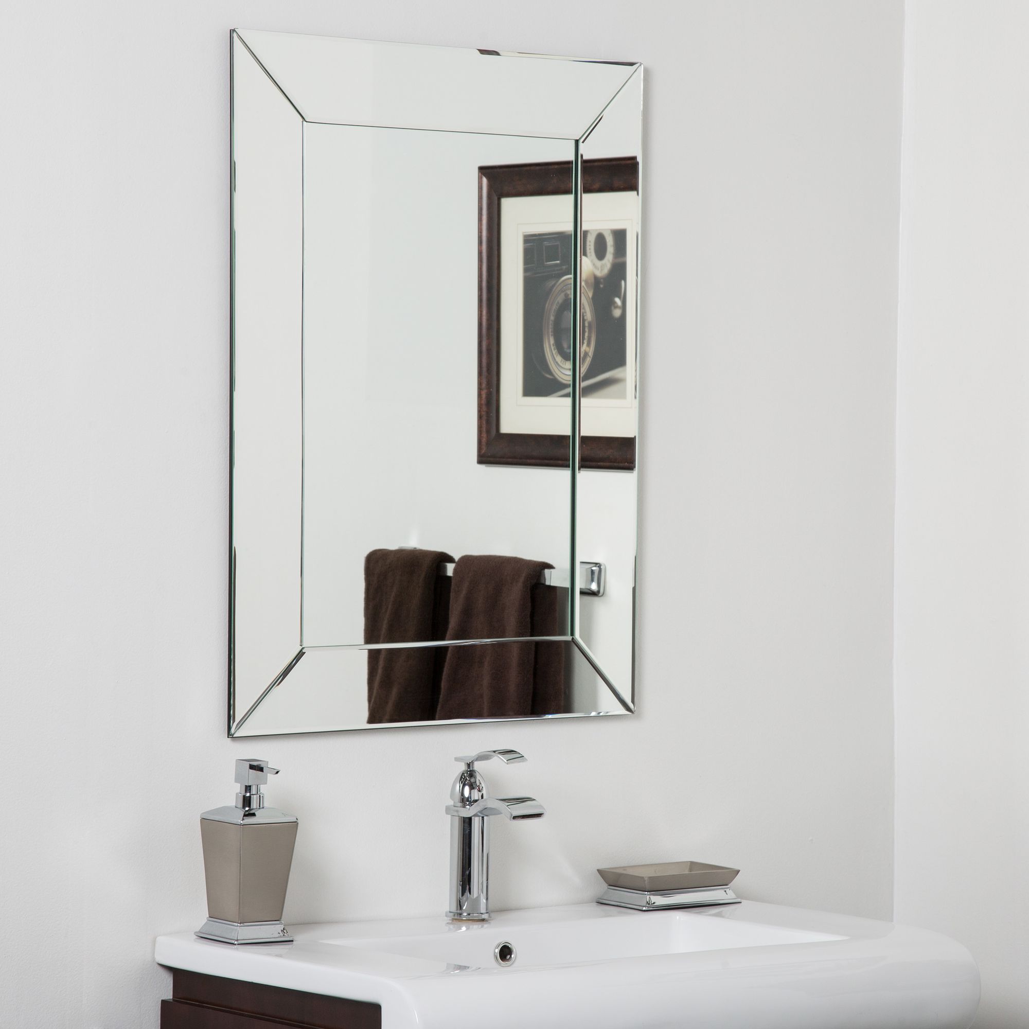 Avie 23 1/2" x 31 Rectangular Bathroom Wall Mirror