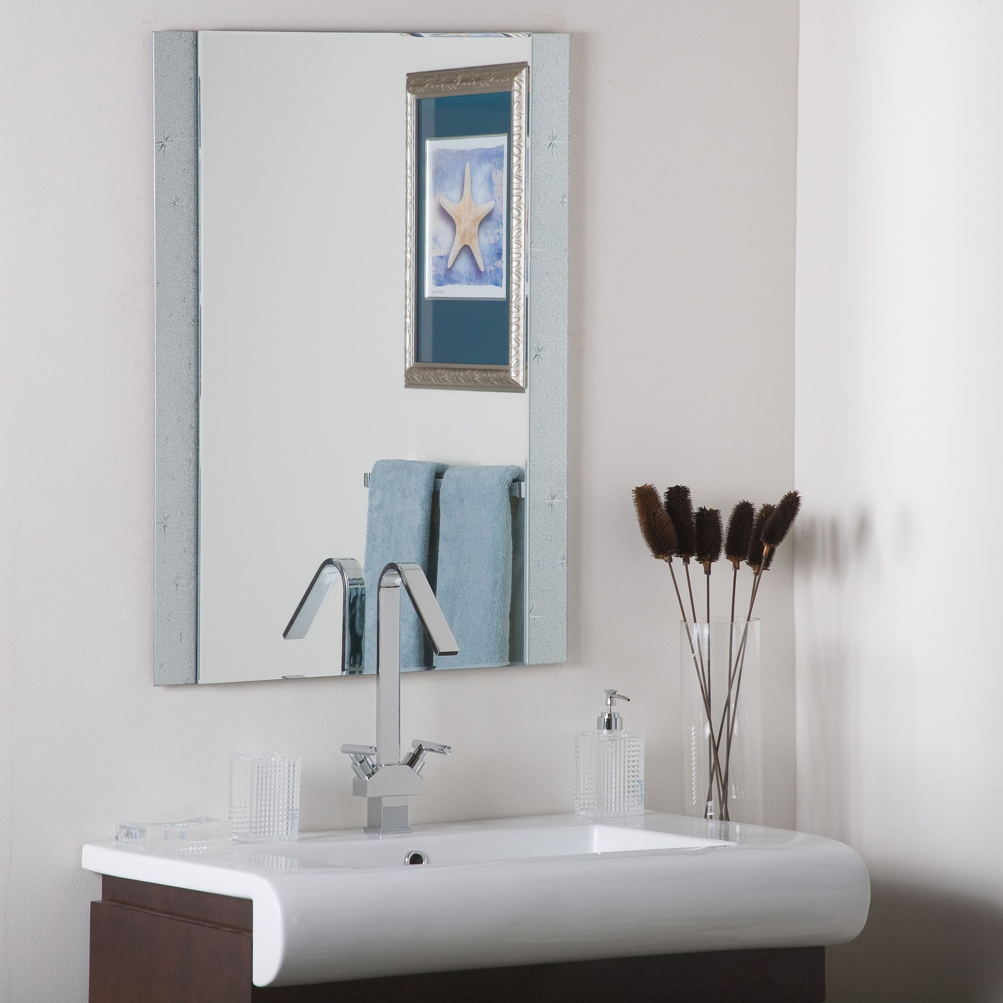 Starlight 23 1/2" x 31 Frameless Bathroom Wall Mirror
