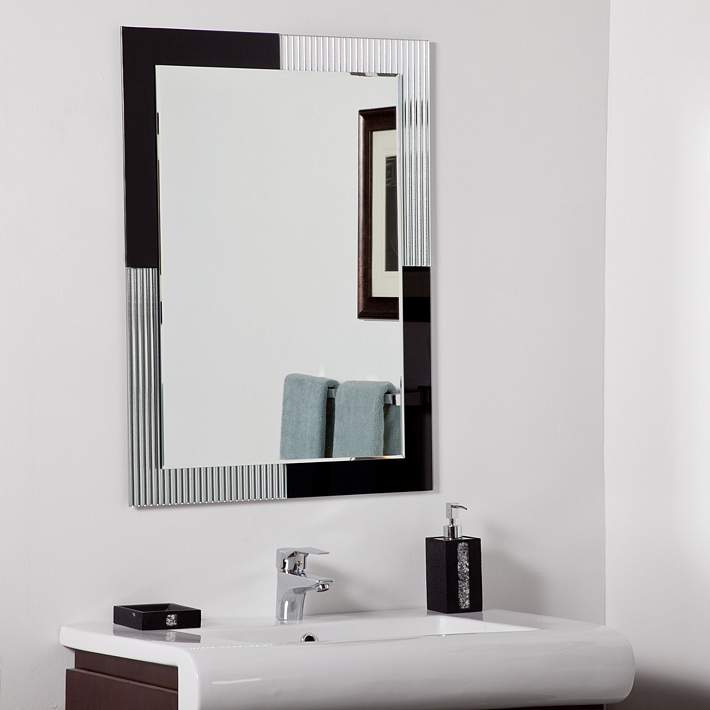 Fab Glass And Mirror 30 In X 40 In Rectangle Beveled Polish