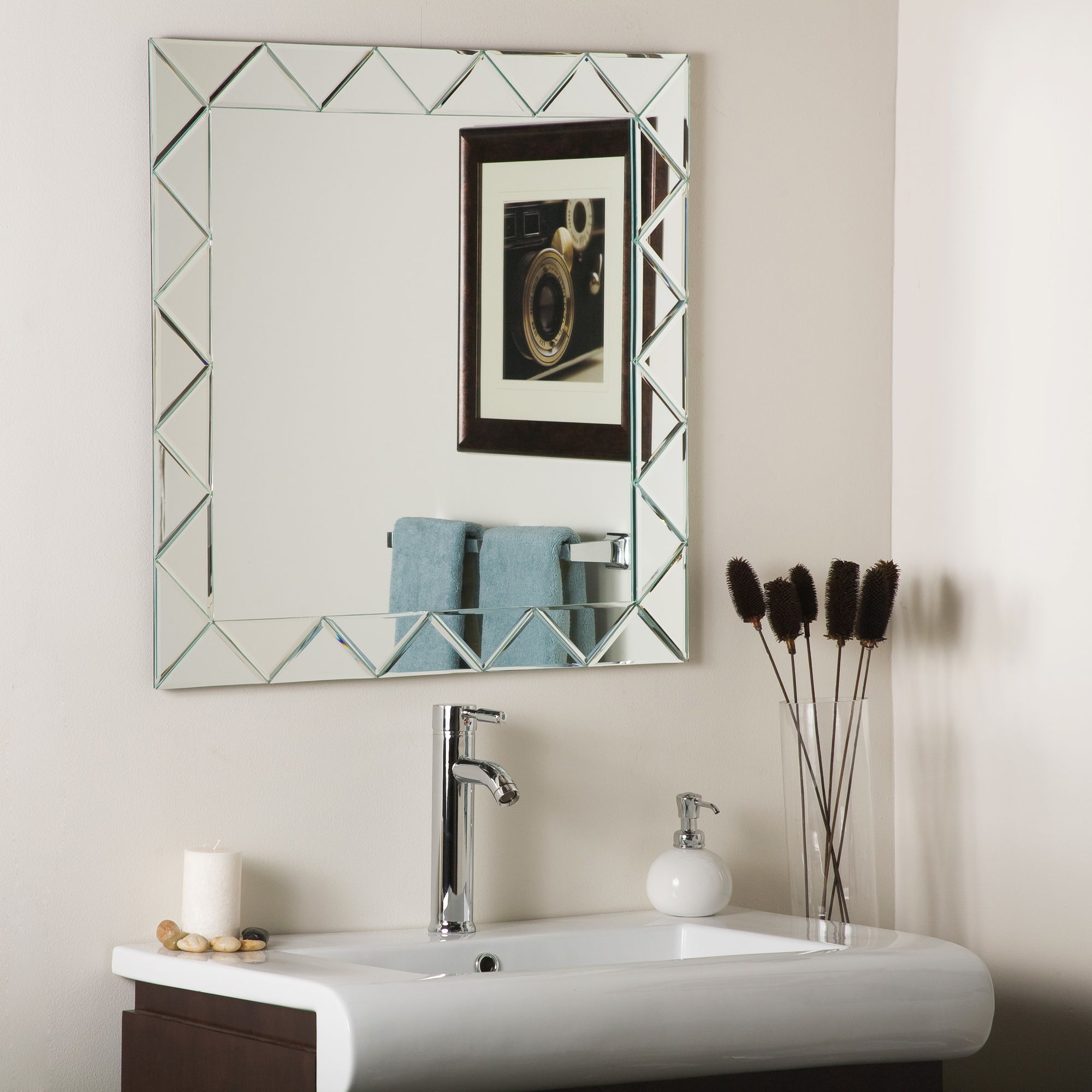 Luciano 27 1/2" Square Frameless Wall Mirror