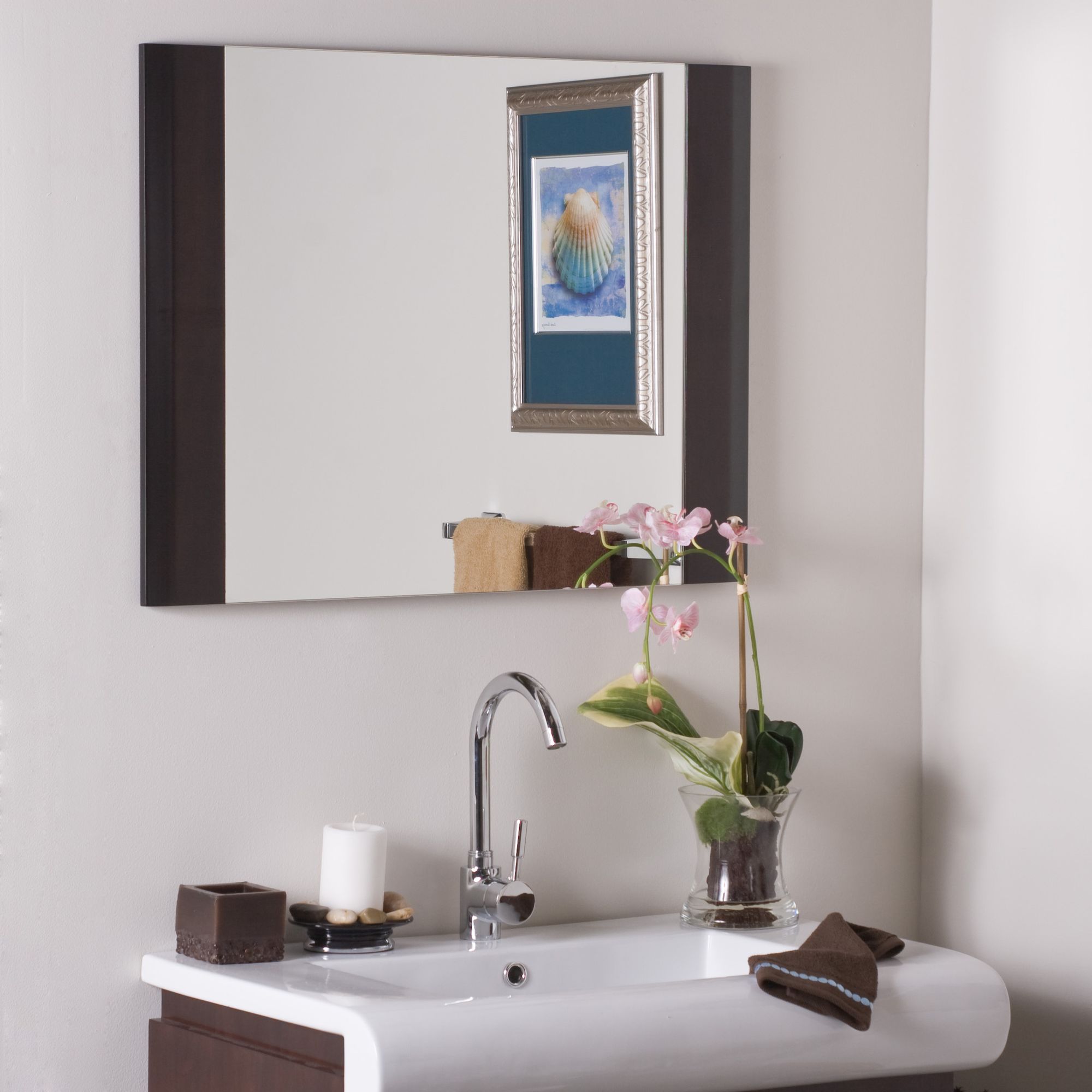 Expresso Wood 31 1/2" x 23 Rectangular Wall Mirror