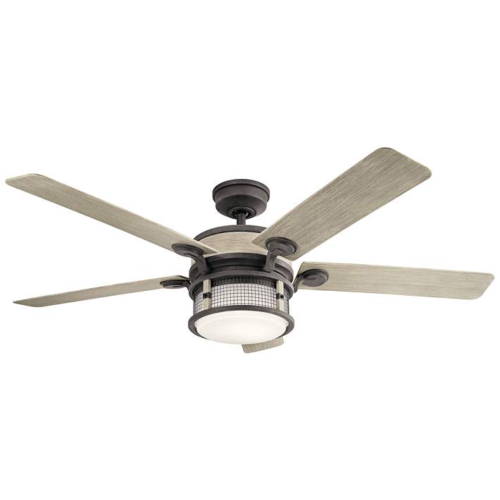 60 Kichler Ahrendale Weathered Zinc, Augusta 60 Inch Ceiling Fan With Light Kit By Craftmade