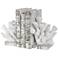 Charbel 9" High White Coral and Crystal Bookends Set