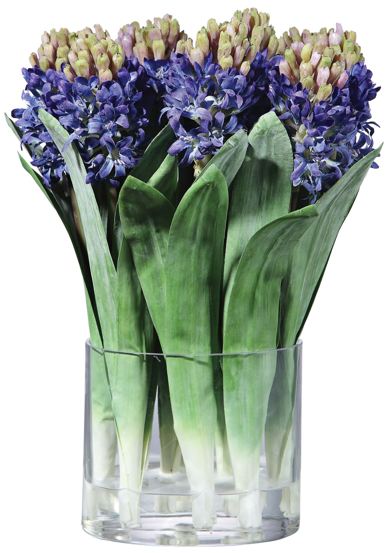 Etta 15 1/2" High Blue Hyacinth Bouquet Faux Flowers in Vase 73T07