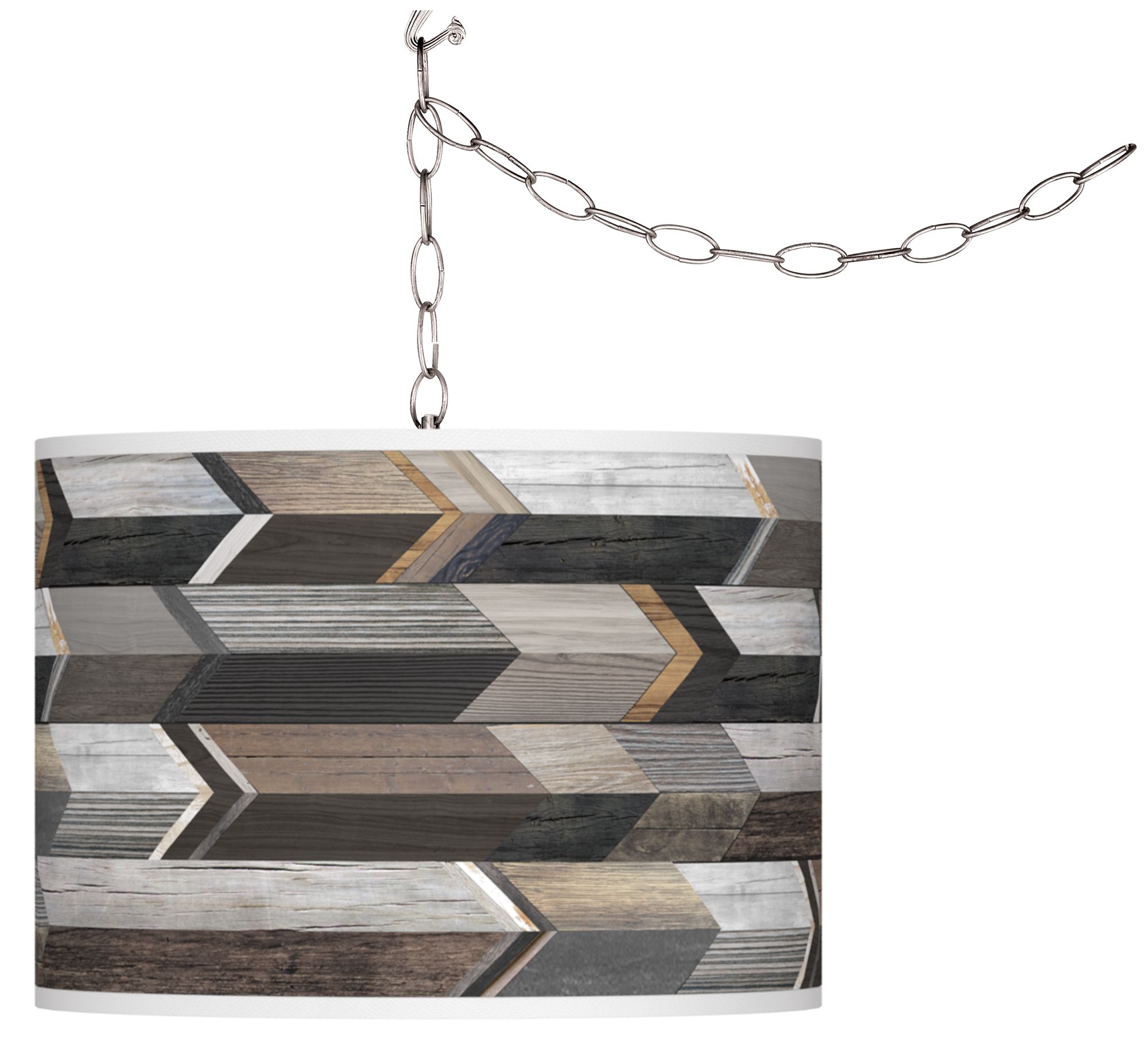 Woodwork Arrows Giclee Glow Plug-In Swag Pendant