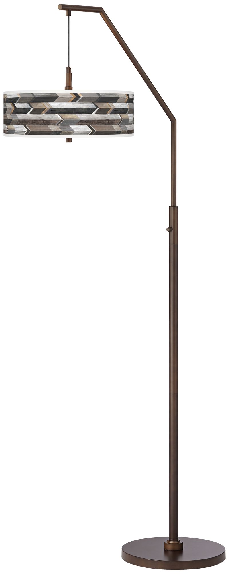 Woodwork Arrows Bronze Downbridge Arc Floor Lamp