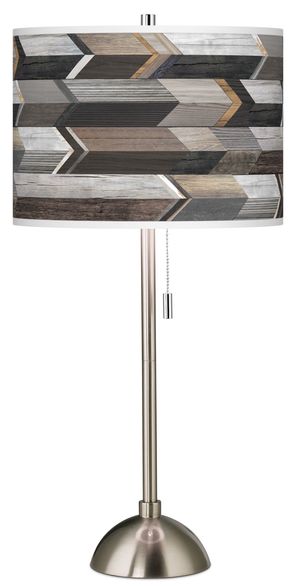Woodwork Arrows Giclee Brushed Nickel Table Lamp