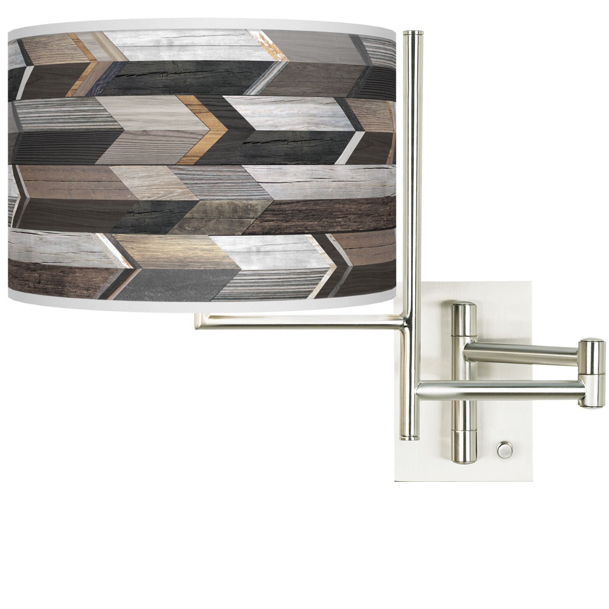 Tempo Woodwork Arrows Plug-in Swing Arm Wall Lamp