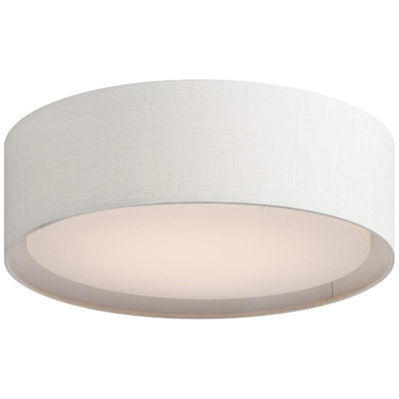 Maxim Prime 16&quot; Wide Oatmeal Linen Drum LED Ceiling Light