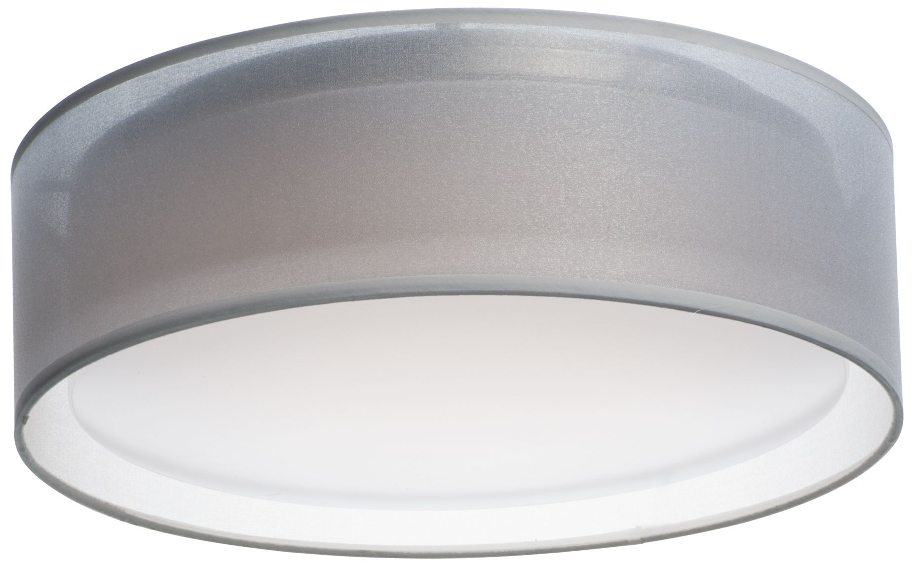 Maxim Prime 16" Wide White Organza Drum LED Ceiling Light