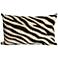 Visions I Zebra Print Black 20" x 12" Indoor-Outdoor Pillow